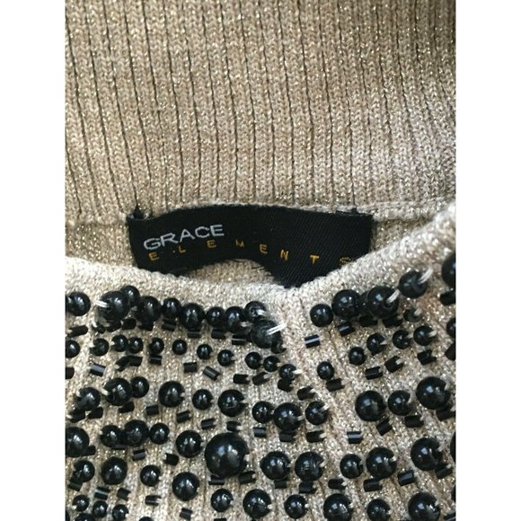 Grace Elements Shell Decorative Beaded Neckline - Picture 9 of 9